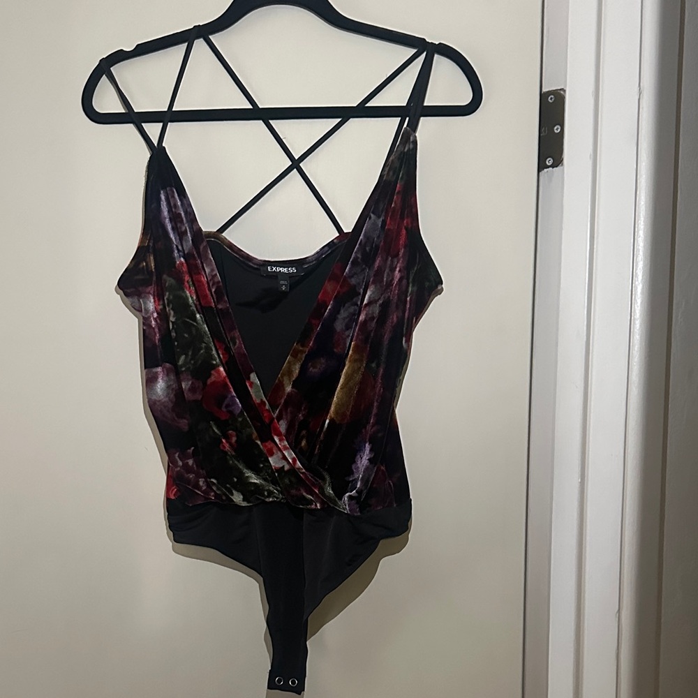 Express Women's Floral Strappy Bodysuit